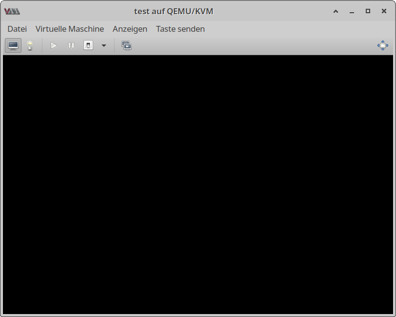 The blank VM console