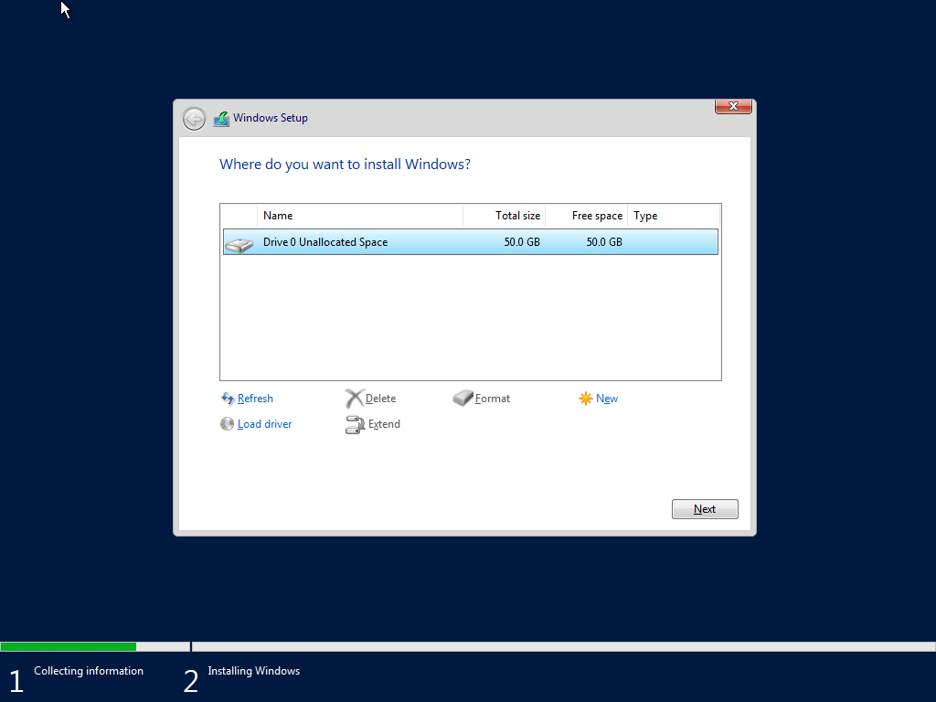 Screenshot of Windows installer now being happy